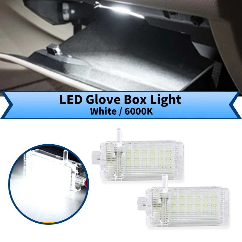 1/2PC LED Glove Box Compartment Light for BMW E46 2D 3D 4D 5D E53/X5/E81/E82/E83/X3/E84/X1 E87/E88/E89/Z4/E90/E91/E92/E93/F25/X3