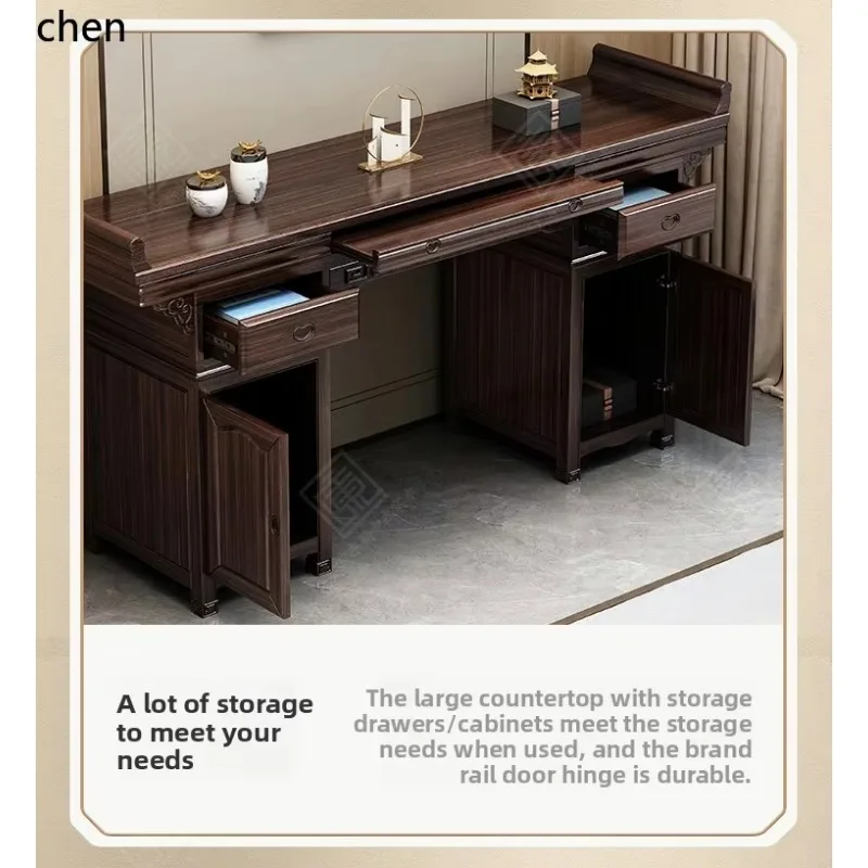 보라색 금단향 원목 중간 홀 팔대수신 테이블