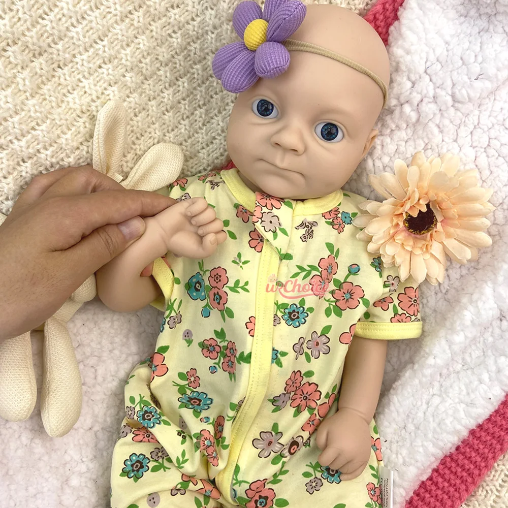 Open Mouth 20 Inch Lifelike Reborn Dolls Newborn Gift With Accessories Hand-Painted DIY Silicone Reborn Doll For Artist Gift