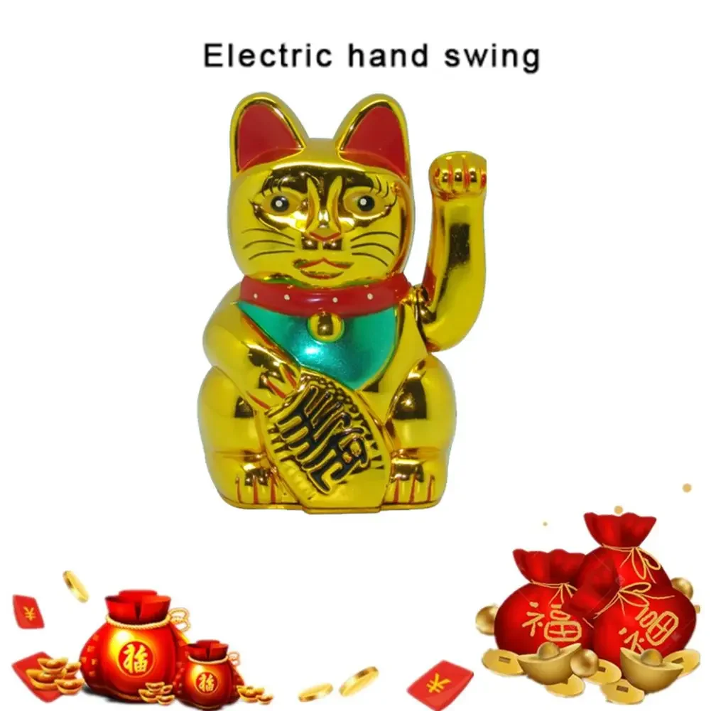 AA-batterijen Lucky Cat Leuke katvorm Gouden nuggets Woondecoratie Lichthelderheid Handmatige meting Afwijking