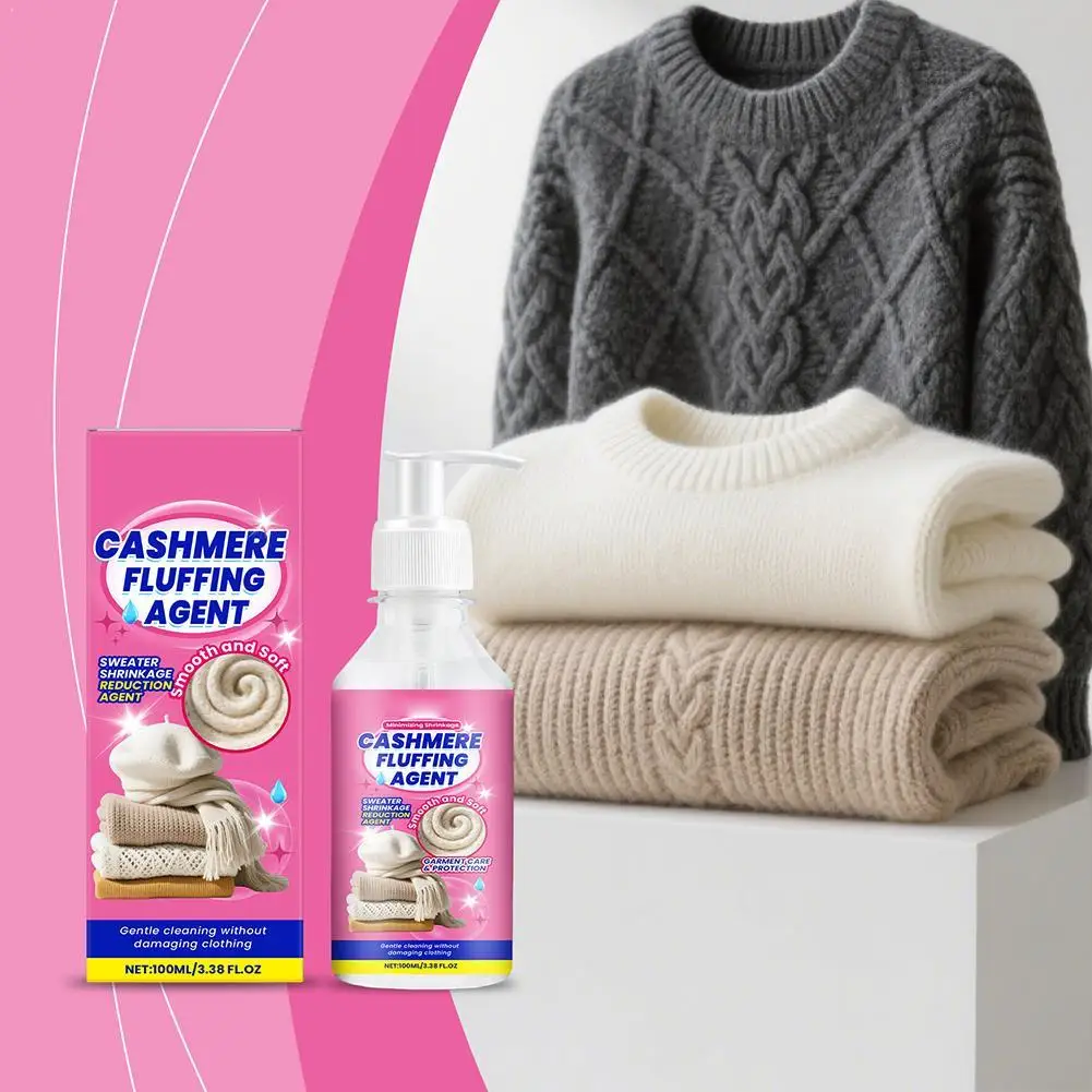 Premium Cashmere Fluffing Agent - Reduce Sweater Shrinkage, Restore Softness & Protect Garments,100ml