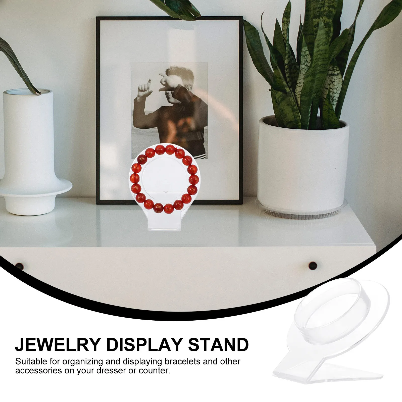 

6Pcs Clear Acrylic Jewelry Stand Bracelet Holder Display Rack Accessories Organizer Exquisite Workmanship Durable Long Lasting