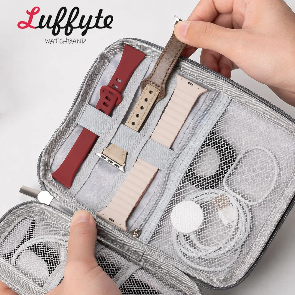 1 pcs Watchband Bag for Apple Watch Strap Box Case Travel Smart Watch Band Storage Bag Watches Data Cable Organizer Box