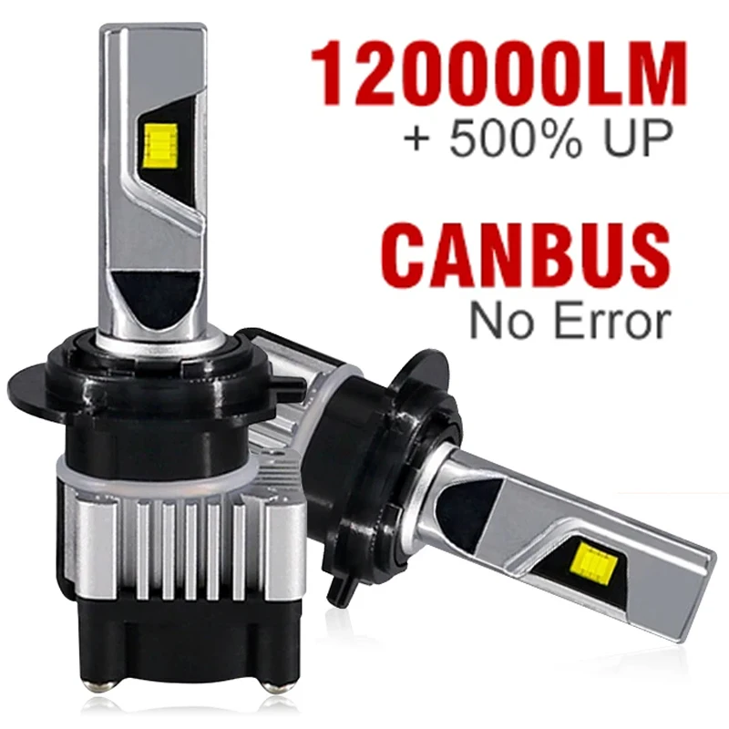 

Turbo H7 LED Headlight Bulbs 220W 120000LM H4 H1 HB3 9005 HB4 9006 H8 H9 H11 9012 HIR2 LED Lights For Vehicle Car Styling