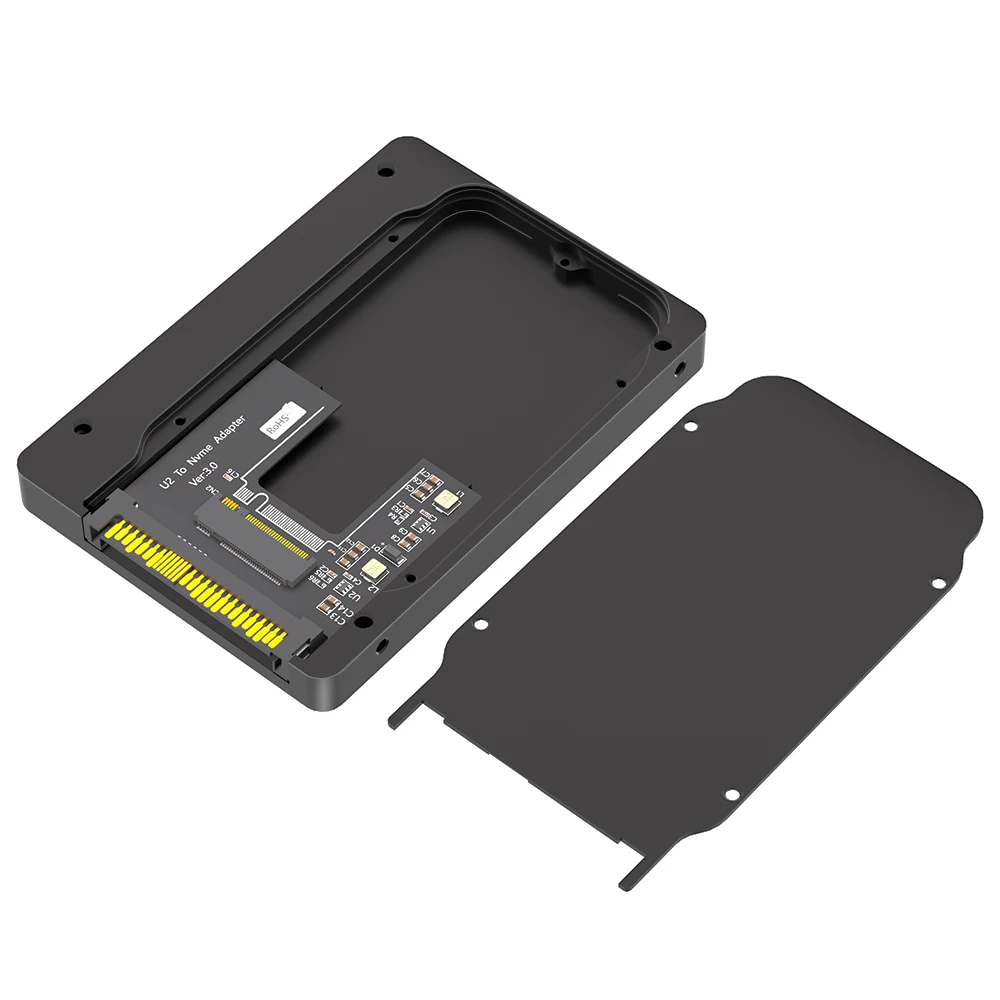 Image of Neue Version M.2 (NGFF) NVMe SSD zu U.2 (SFF-8639) 2,5-Zoll-SSD-Adapter, Konvertieren Sie M.2 NVMe SSD zu U.2 nicht für SATA, Schwarz