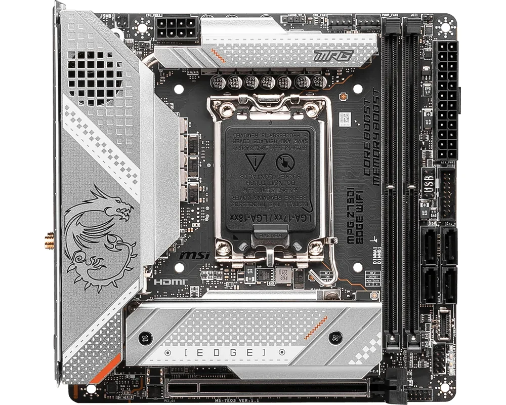 Placa-mãe MSI MPG Z790I EDGE W - Lga 1700 Ddr5 Itx Motherboard avaliação e preço