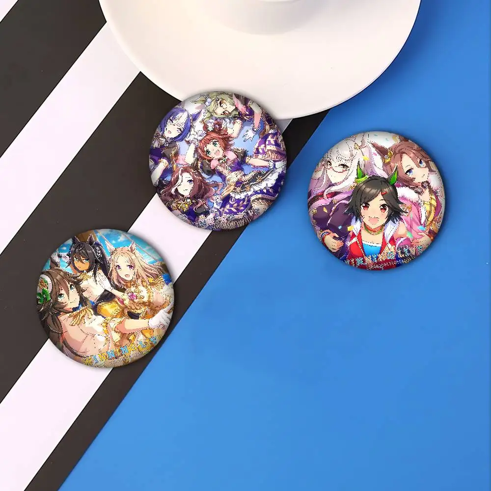 U-Uma Musume P-Pretty Derbys سلسلة لطيفة دبابيس شارة مضحكة مثيرة للاهتمام الكرتون الحيوانات دبابيس ظهره الملابس هدية الإكسسوار