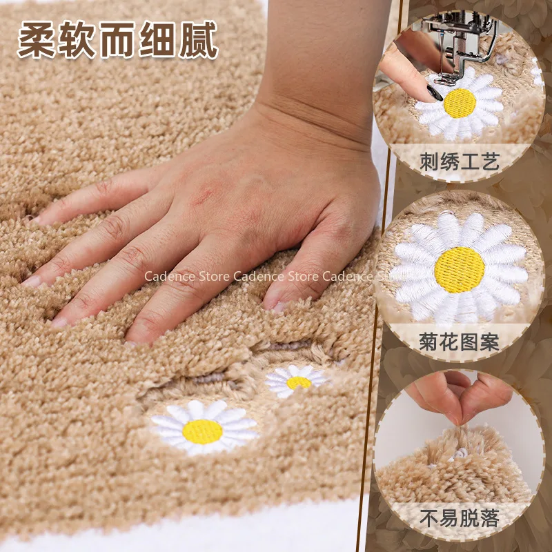 

Super Absorbent Bathroom Carpet Thickening Non-slip Bath Mats Resist Dirt Bathroom Floor Rugs Washable Living Room Door Mat