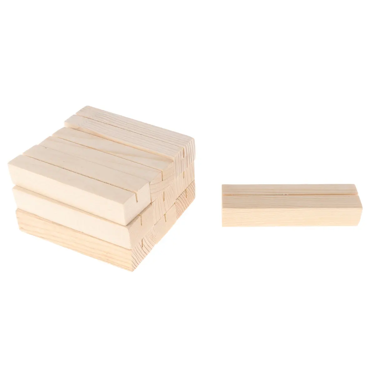 10Pcs Wooden Name Holder Rustic Wood Photo Memo Clips Stand Table Number Holder for Wedding Dinner Party Office Stationery