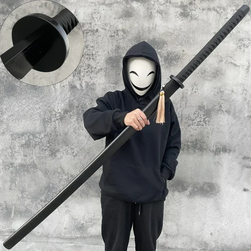 

Kendo Martial Arts Weapons Wooden Katana Sword Fake Martial Art Ninjas Fencing Equipment Bamboo Cover 110/140cm Thickened Sturdy