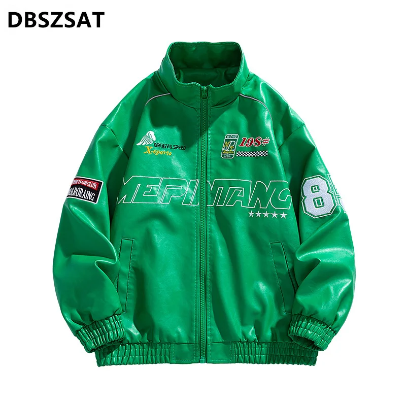 2028 Мужская осенняя меховая куртка с меховым воротником, новая повседневная винтажная кожаная куртка, пальто, мужская весенняя модная байкерская карманная мужская куртка из искусственной кожи