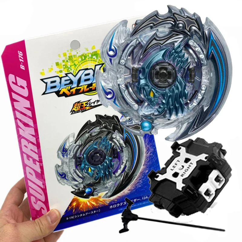 Box Set B-176 Hollow Deathscyther Super King B176 Spinning Top with Spark Launcher Box Kids Toys for Children