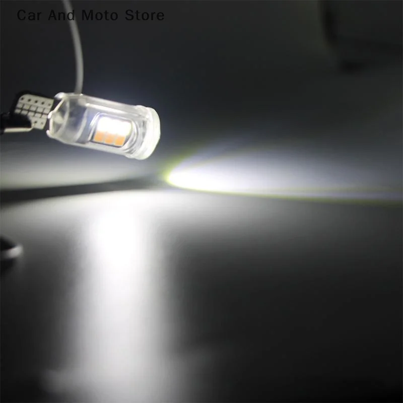 

【CMO】1 пара T15/T10 супер яркая лампа указателя поворота двухконтактный мотоциклетный сигнальный фонарь W16W светодиодная лампа для парковки противотуманные фары