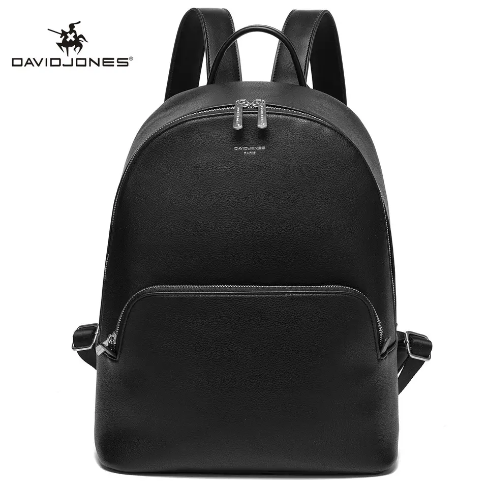 Zaino Compatto In Nylon Impermeabile Per Donna, Con Dettagli In Similpelle, Tasche Multiple E Portachiavi A Stella, Firmato David Jones