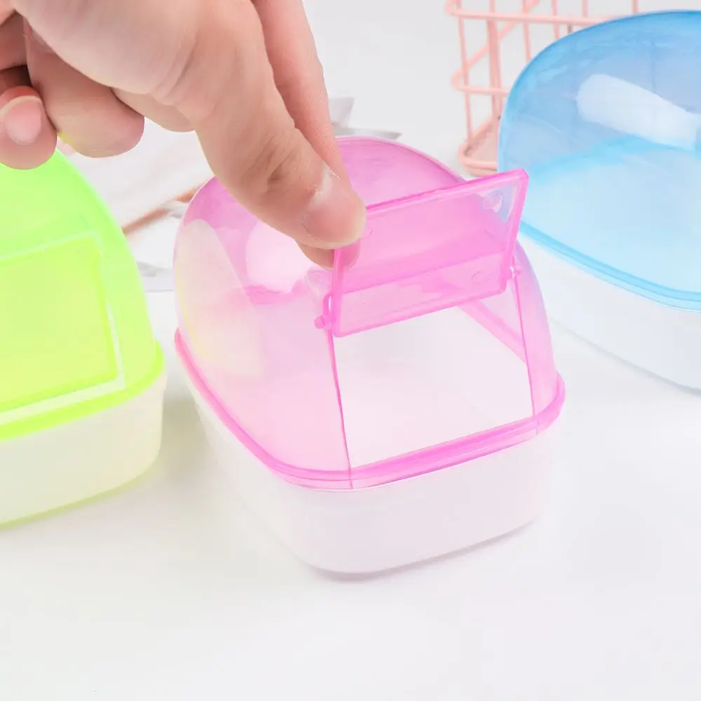 Hamster Bathroom Bathtub with Door Gerbil Exercise Small Animal Enclosing Dust-proof Mini Pet Sand Bath Box Playing Box