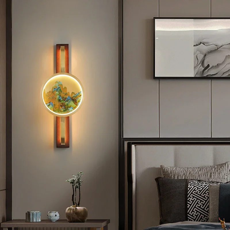 TEMAR  Contemporary Brass Wall Lamp Chinese Style Creativity LED Living Room Bedroom Study Room Hotel Villa  Aisle Wall Fitting