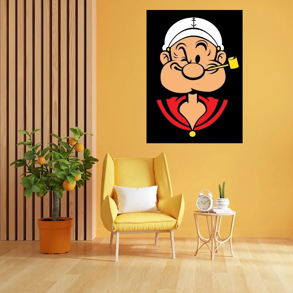 Cartoon P-Popeye The Sailor Poster Prints Wall Painting Bedroom Living Room Decoration Office Home