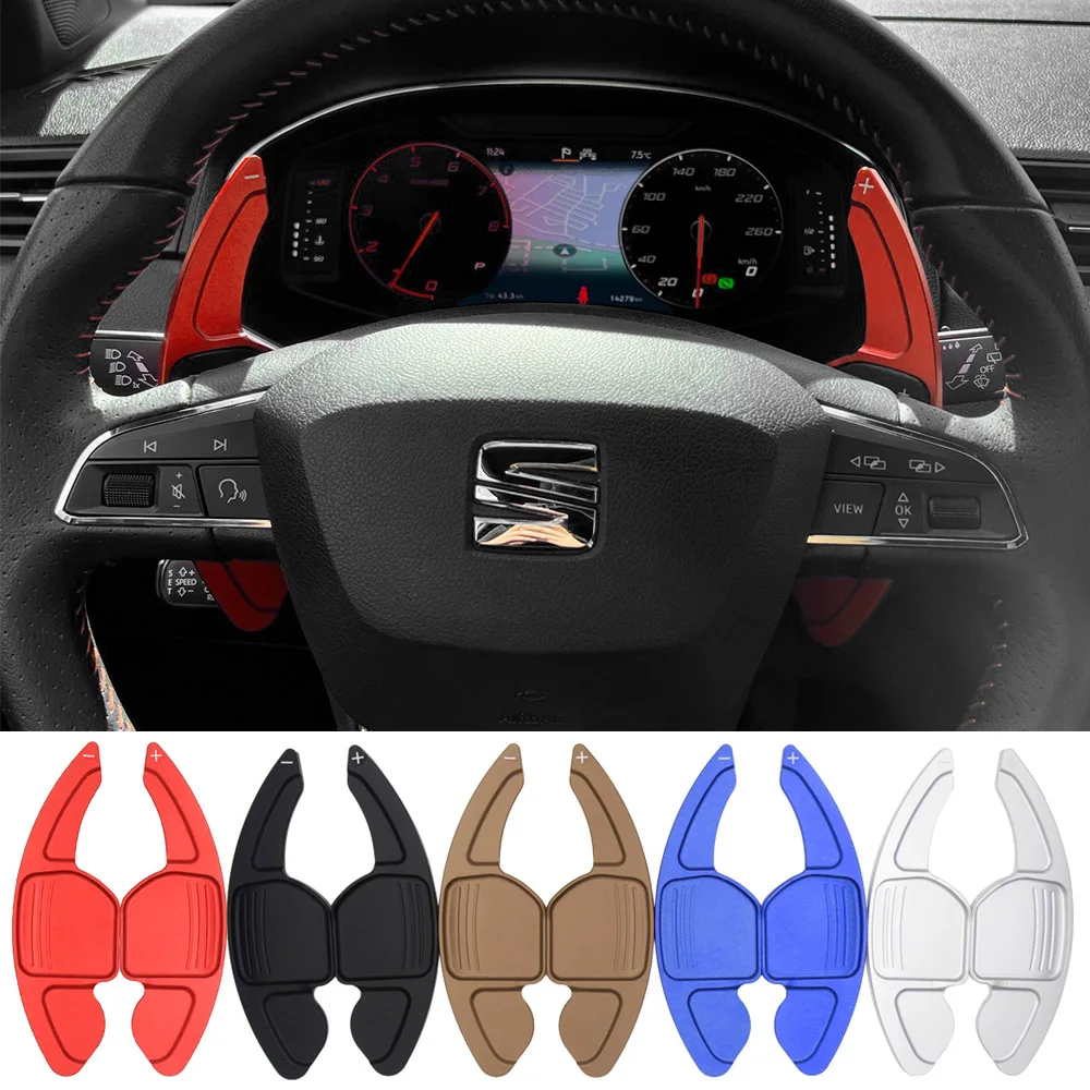 Shift Paddle For Seat Leon ST 5F FR Cupra Ateca Ibiza 6P Arona Tarraco Alhambra Car Steering Wheel Extension Shifter DSG Sticker