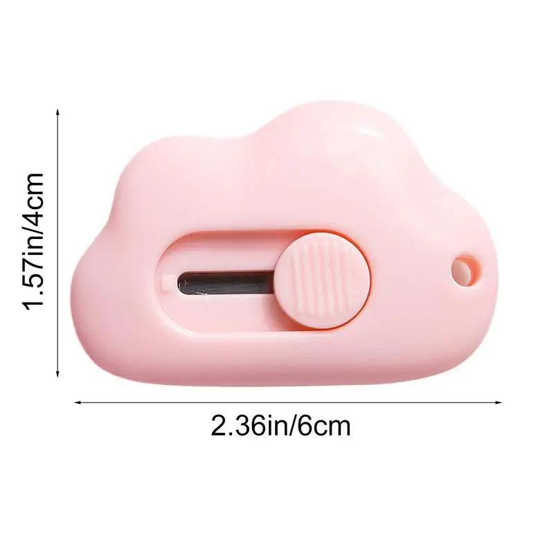 Mini Box Cutter per ufficio Cute Cloud Portable Utility Paper Cutter retrattile Small Letter Opener Razor School forniture per ufficio