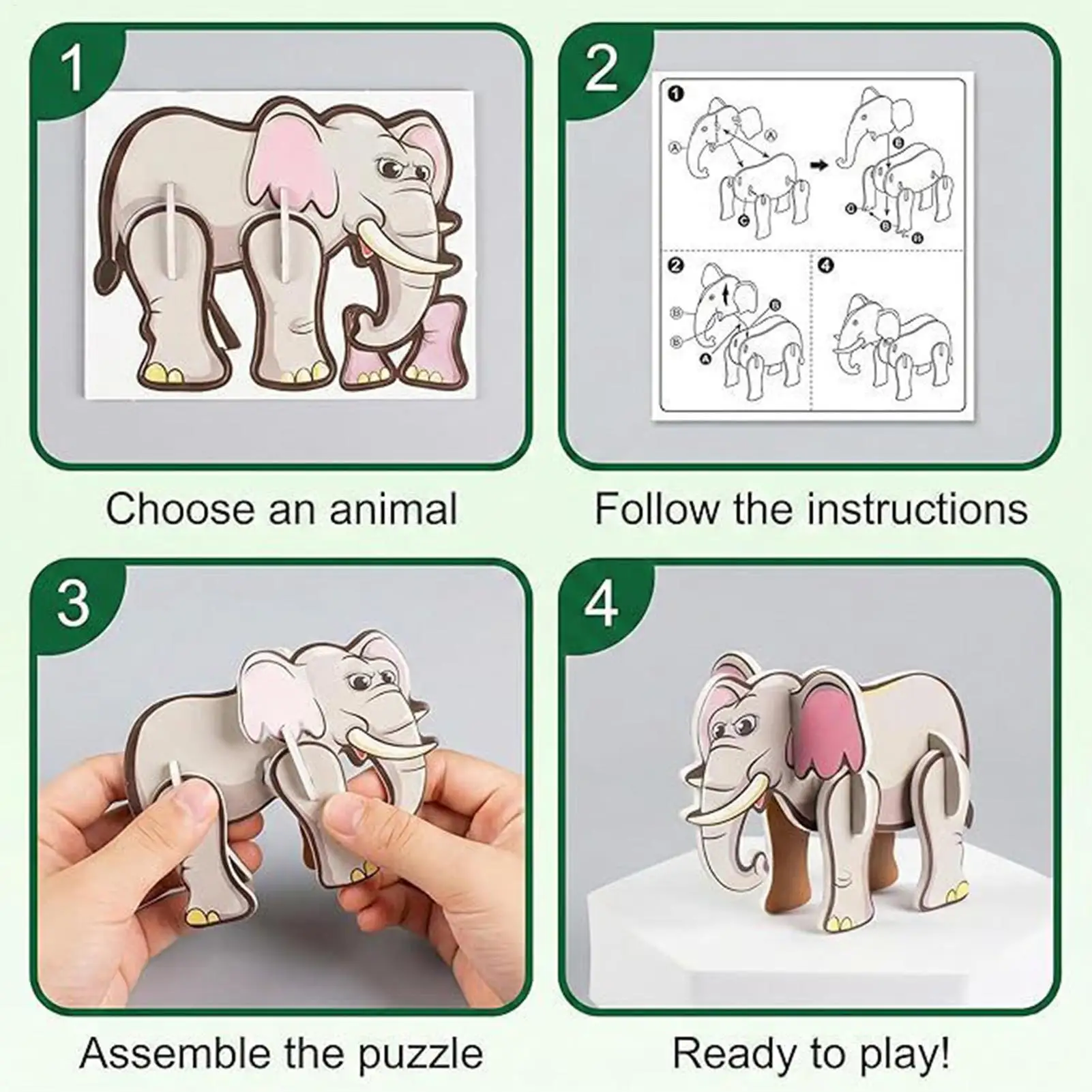 

3D Cartoon Puzzles For Kids 7 Patterns 3D Fun Foam Educational Toys Kids Small Puzzles For Birthday Homeschooling Early