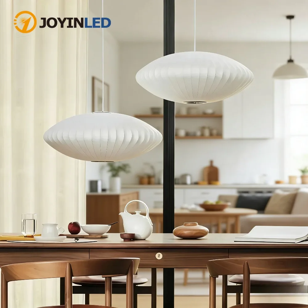 

JOYINLED шелковый подвесной светильник, люстра, подвесной светильник для столовой, гостиной, кухни, острова, спальни, лофта