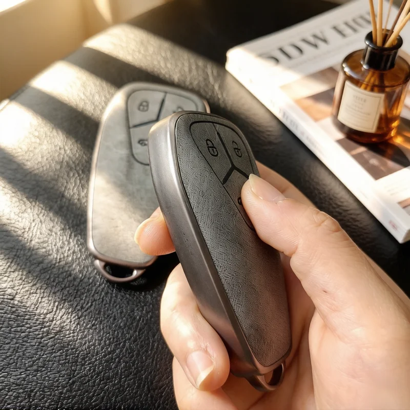 Car Key Case For Skyworth EV6 Skywell ET5 HT-i HTI Imperium SEV Elaris Beo Phev fob Keychain Bag Shell Remote Cover Accessories