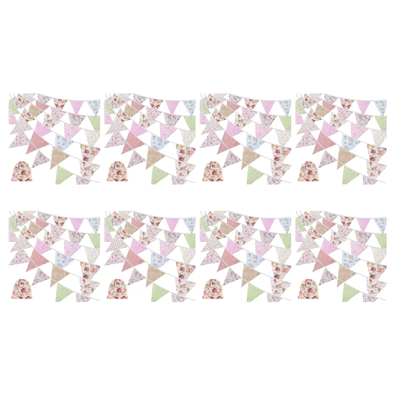 

AT84-8 комплект 40-футовой тканевой овсянки, 42 шт., уличный баннер с овсянкой, винтажный хлопковый трехугольный флаг с цветочным принтом