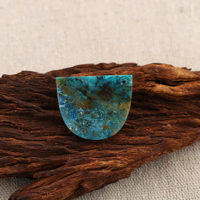 B&F Handmade Chrysocolla Pendants, Genuine Natural stones beads, Unique Stones for jewelry & DIY Earring Beads