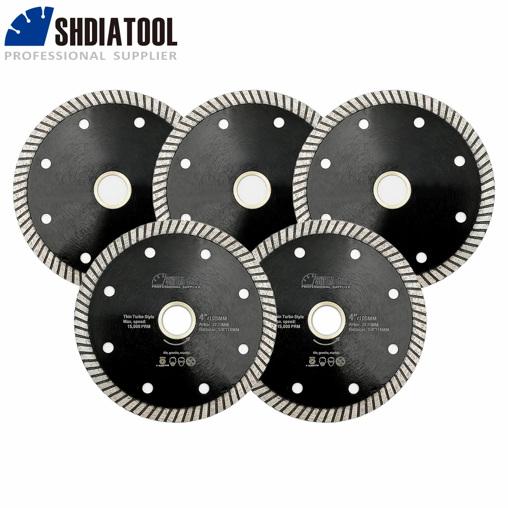 

SHDIATOOL 105/115/125mm Super Thin Diamond Saw Blade Cutting Disc For Ceramic Tile Porcelain Marble Granite Circular Cut Plate