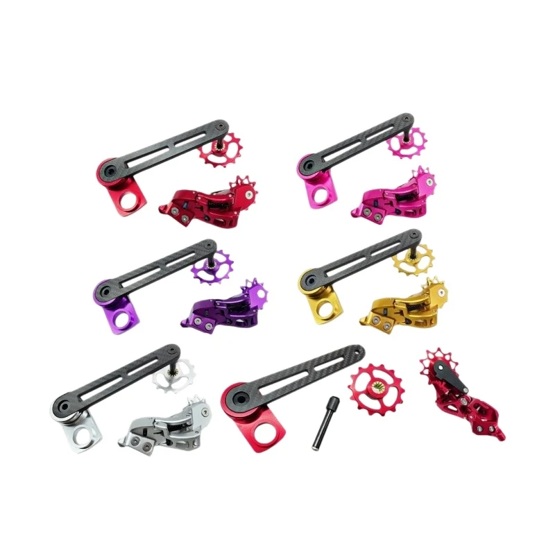 Bike External 7-speed Chain Tensioner Carbon Fiber Ceramic Bearing for Brompton PLine TLine Chain Guide - view 4