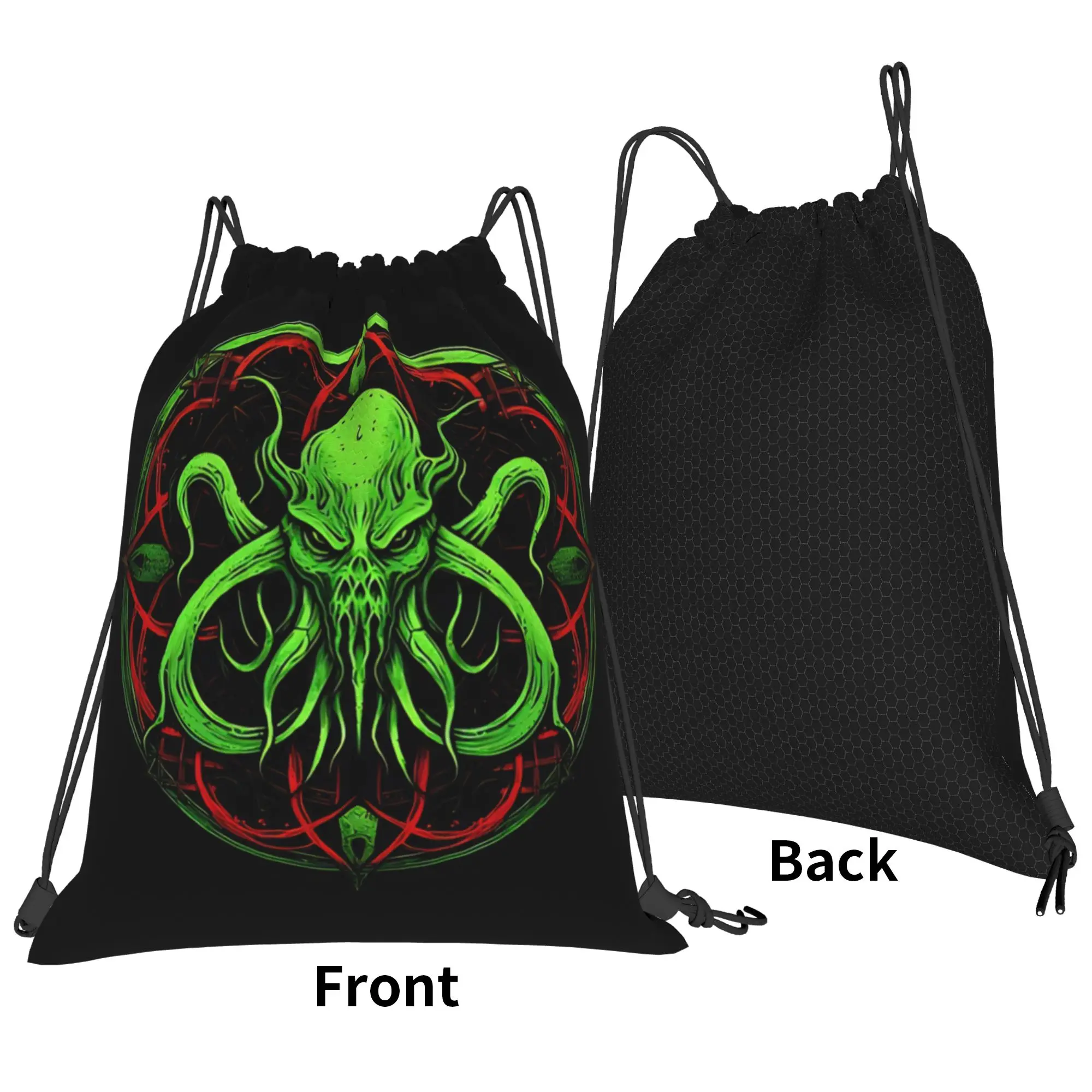 Eye Of Cthulhu occult dark art  Portable Hiking Riding Gym Drawstring Storage Sporty Backpacks