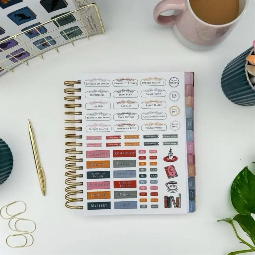 

Обучающий планировщик чтения для любителей книг 12, ежемесячный журнал и обзор без даты, трекер для книг, журнал для любителей исследований, 52, еженедельно