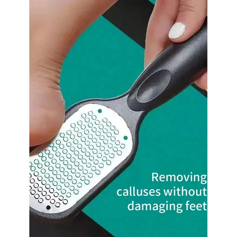 Double-Sided Stainless Steel Foot File, Professional Pedicure Tool for Heel Callus & Dead Skin Remover