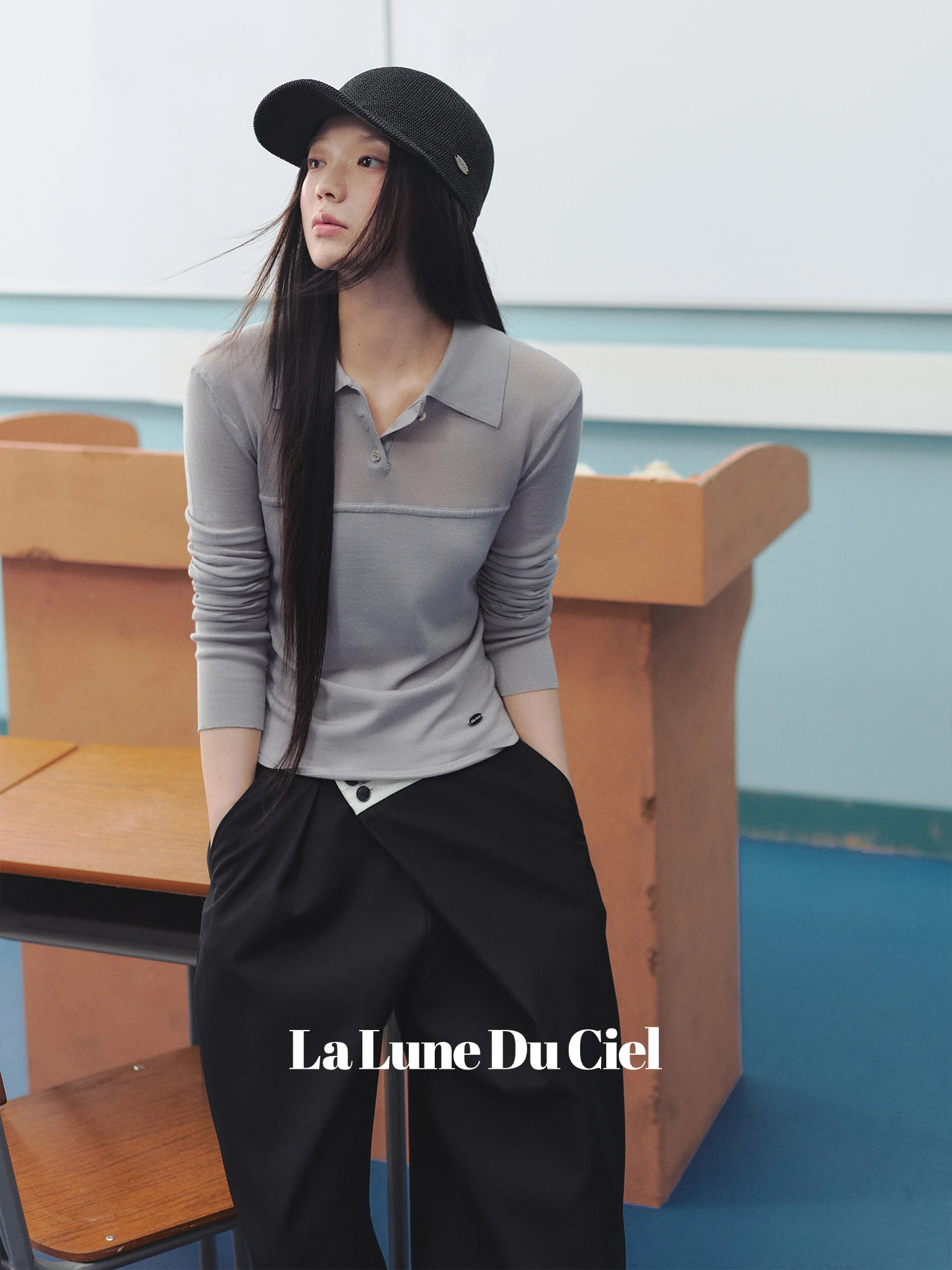 

Женская однотонная вязаная кофта La Lune Du Ciel с длинным рукавом, повседневная, универсальная, осенняя, модная, предзаказ, молодежный размер