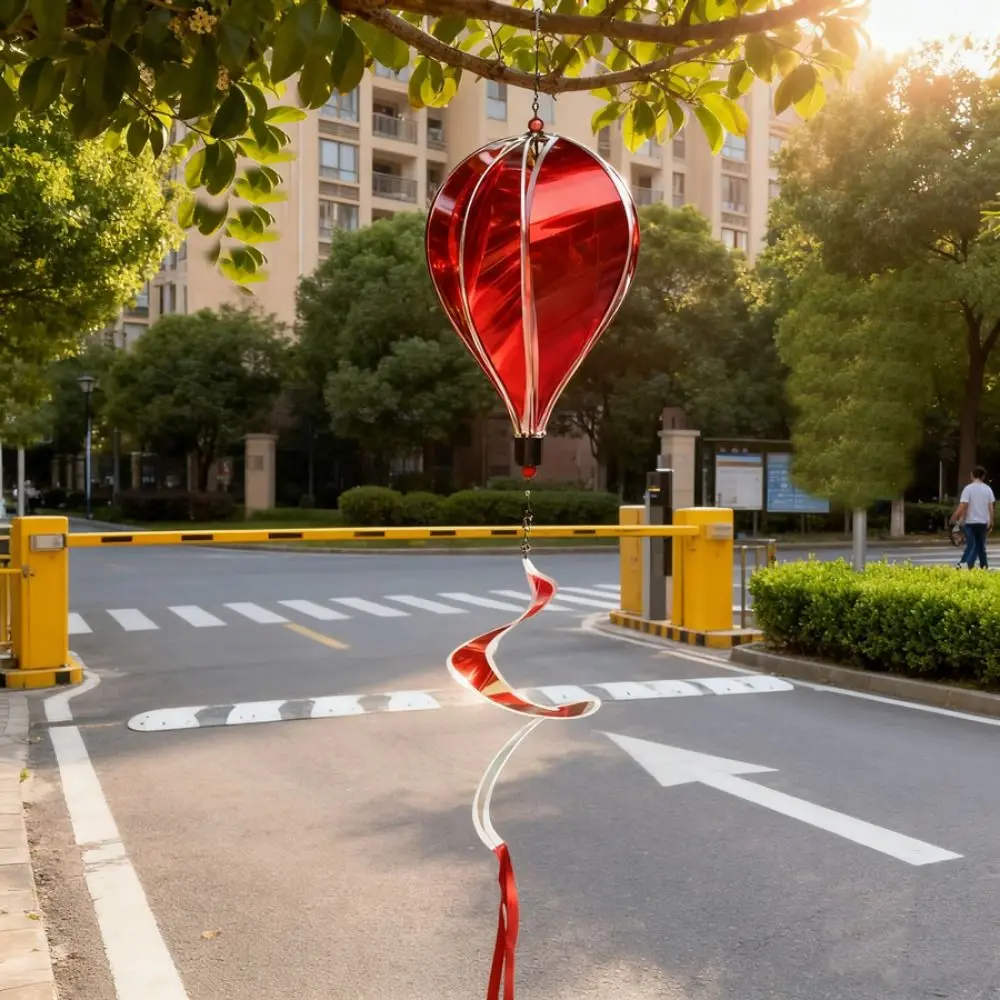 Plastic Hot Air Balloon Spinner 40cm Balloon Rainbow Colors Color-changing Film Wind Spinners Multistyles Rotating Windmill