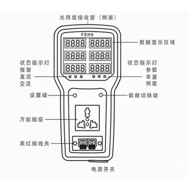 Portable LED Illuminance Tester, Handheld Small Power Meter