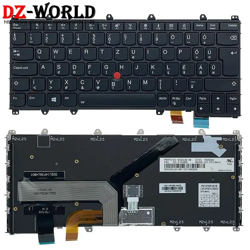 QWERTZ CZ SK DE GR HU SI CH SWS Czech German Hungarian Slovenian Swiss Keyboard For Lenovo Thinkpad S1 4th X380 Yoga 370 Laptop