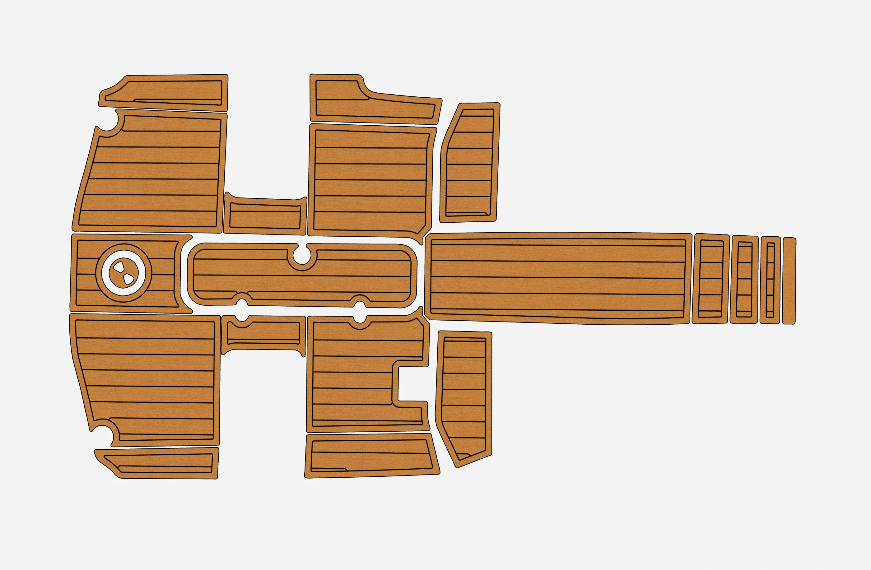 

2011 Checkmate 2000 BRX 1/4" 6mm EVA foam Non-Slip PVC Teak Decking marine Mat seadek aqua carpet Marine Floor