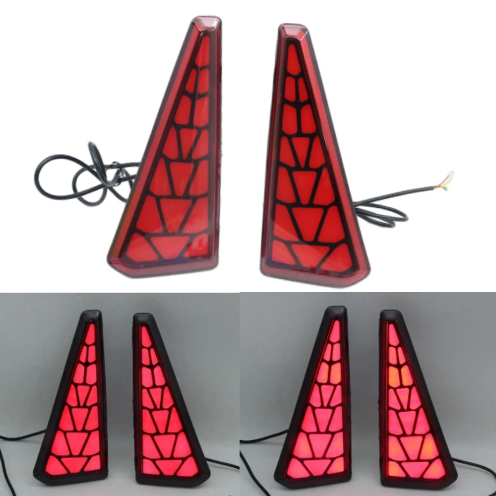 1 Set Rear Bumper Light Red Shell For 2014-2018 Toyota NOAH VOXY 80 Series 3 Function LED Brake Light Running Light Turn Signal