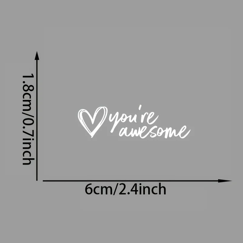 Car Mirror Motorcycle Laptop Cup Glass Window Positive Gif 3PCS You Are Awesome Sticker Waterproof Cute Quote Vinyl Decal for