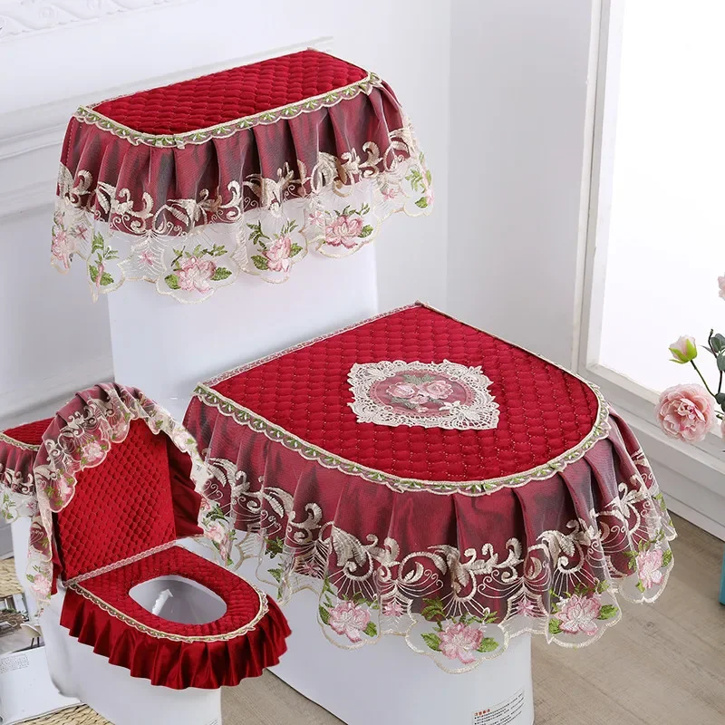 3 Piece Set Toilet Cushion Winter Toilet Cover U-type Zipper Seat Mat Pad Toilet Accessories WC Mat Hotel Supplies Toilettes