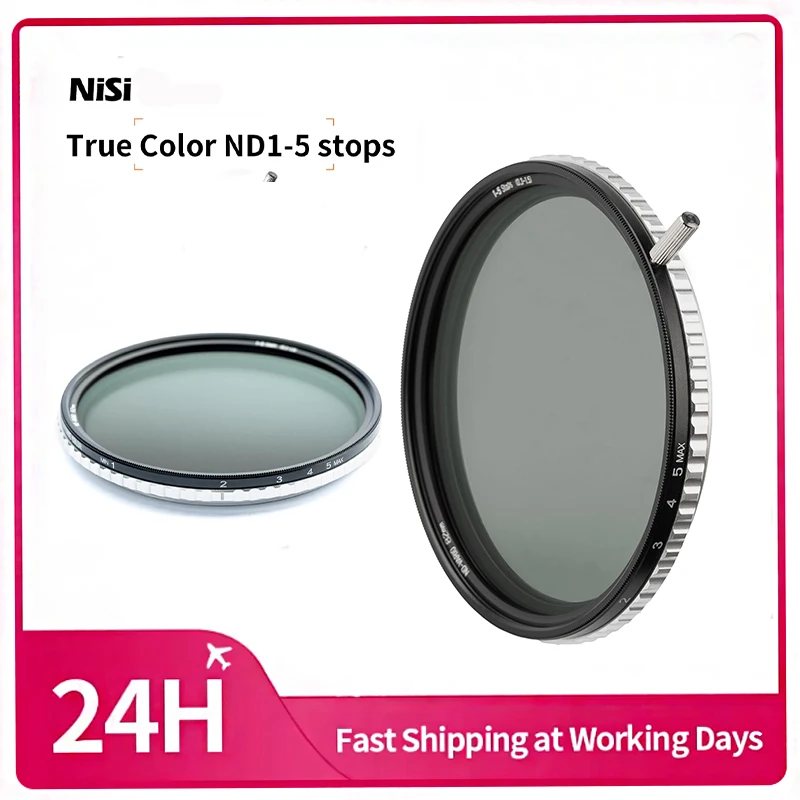 

NiSi Swift True Color ND-Vario, переменный ND-фильтр 1-5 ступеней (ND2-ND32), 49 52 58 62 67 72 77 82 86 95 мм, фильтры для объективов камер
