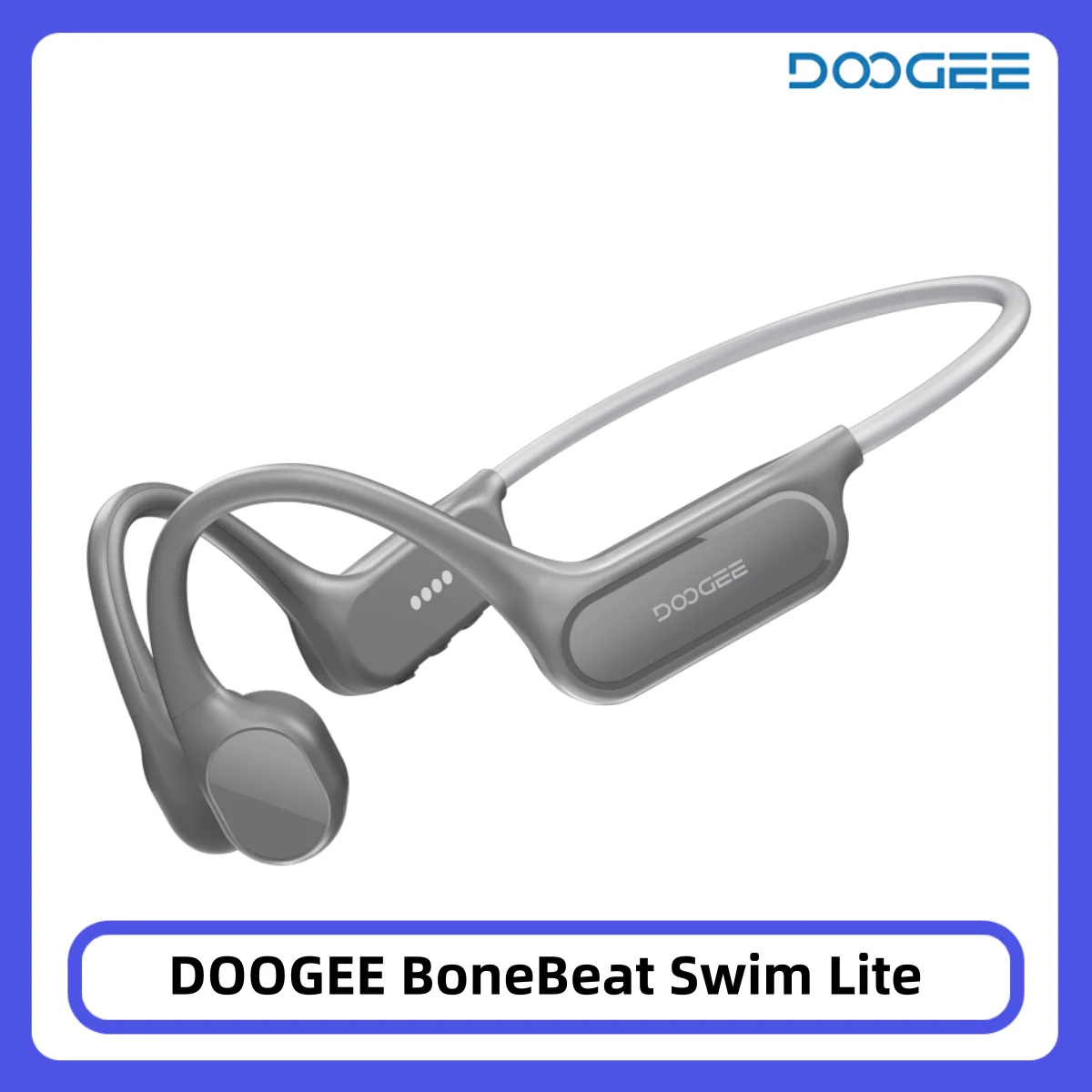 Casque audio sport à conduction osseuse DOOGEE BoneBeat Swim Lite, sans fil, Bluetooth 5.4, étanche IP68, pour la course à pied et le cyclisme