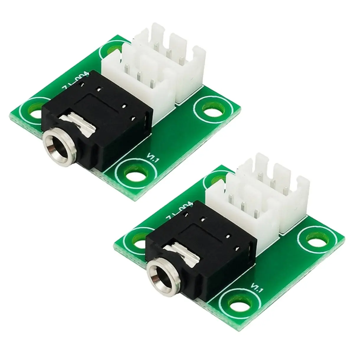 DTC5 2PCS 3.5MM Headphone Audio Signal Transfer XH2.54 3P Terminal Lead Board Amplifier Chassis DIY Wiring Board