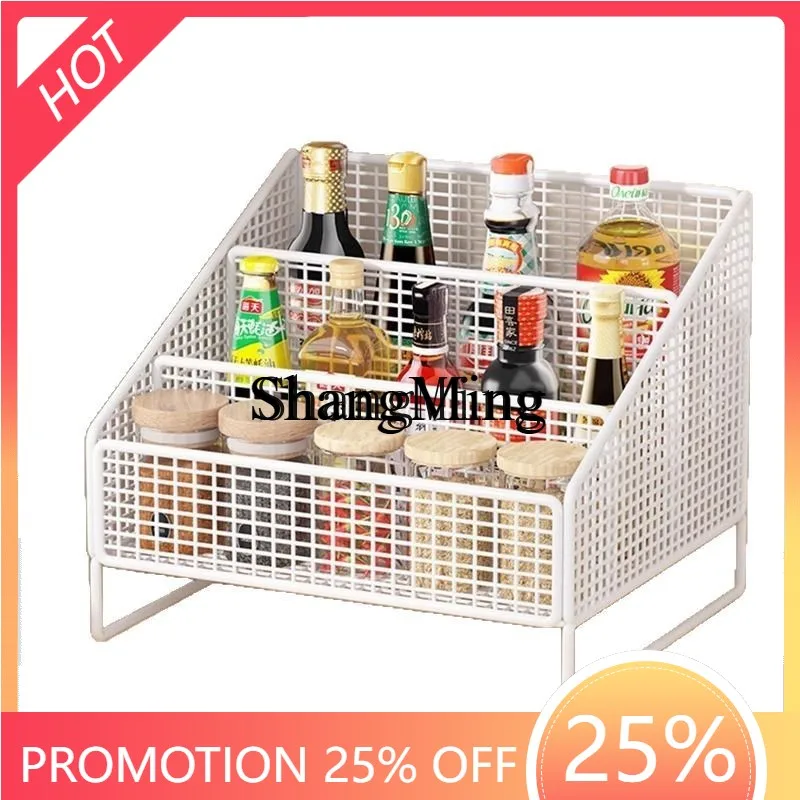 ZYY Delicate Premium Kitchen Shelf Multifunctional Storage Rack Multi-layer Seasoning Desktop Storage Box