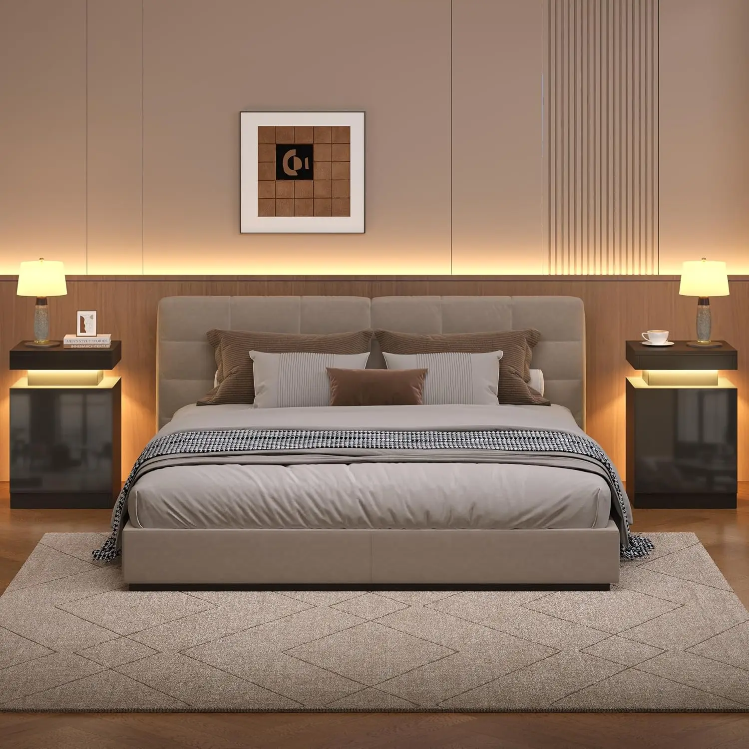 LED Nightstand Set of 2, 17