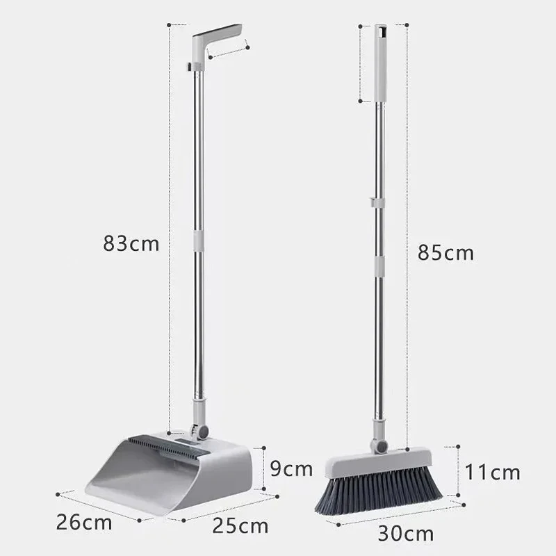 3 in 1 Broom Dustpan Floor Brush Set Bathroom Cleaning Supplies for Housekeeping Home Folding Squeegee Multifunctional Household