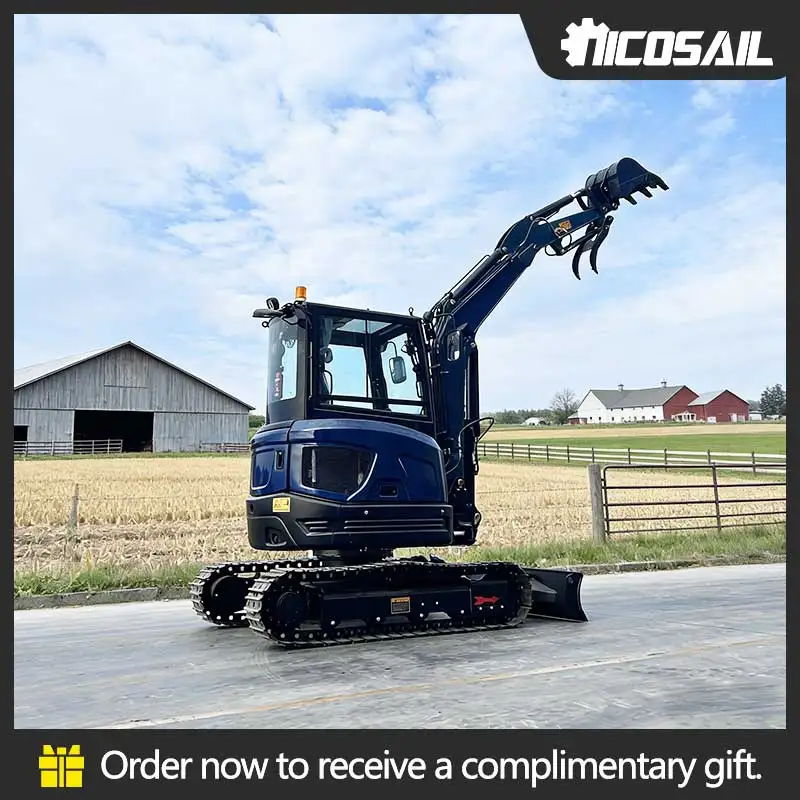 

Construction Site Cleanup 3t Mini Excavator – Multi-Attachment Compatible for Debris Removal, Material Handling & Site Grading