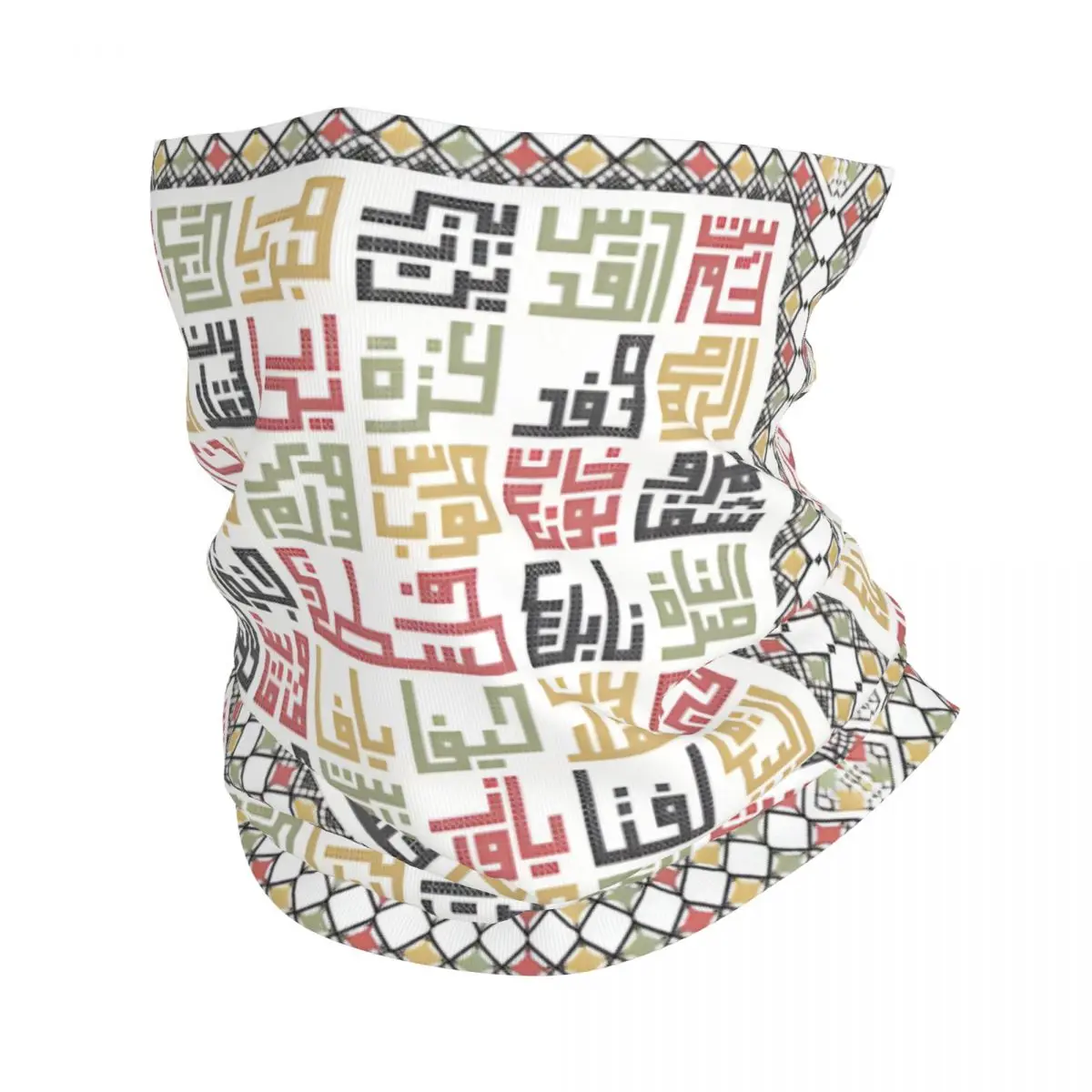 

Palestine Cities Names Arabic Motocross Bandana Neck Gaiter Printed Palestinian Wrap Scarf Running Unisex Adult All Season