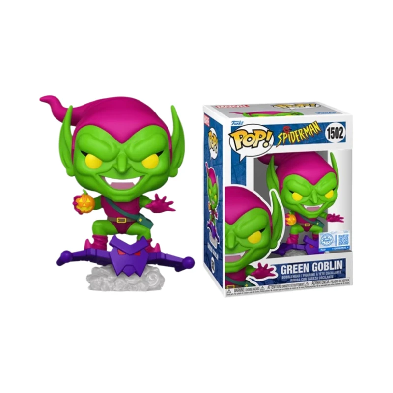 Edisi Asli FUNKO POP Marvel Green Goblin Anime Aksi Desktop Dekorasi Ornamen Model Mainan Model Koleksi